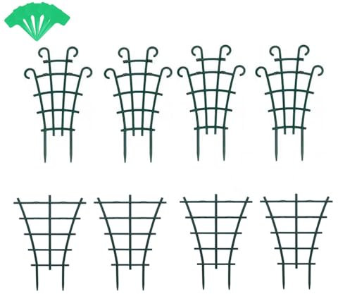 8 Piezas Soporte para Plantas Trepadoras, enrejados de plástico, superpuestos, Enrejados para Macetas de Jardín para Plantas Trepadoras y Enredaderas