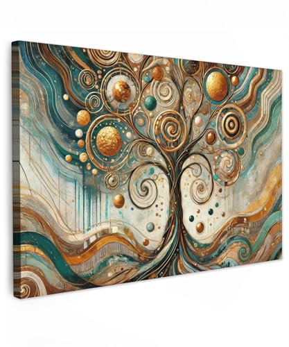 MuchoWow© Cuadros Decoracion Salon Modernos 120x80 cm para Dormitorios Cuadro Decorativos de Salon Lienzos Decorativo Pared Decoracion Dormitorio Matrimonio Abstracto - Arbol de la vida