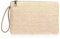 Pochette en paille pour femmes, sacs de plage d'été bohème, sac tissé, sac de plage à fermeture éclair, sac de poignet en paille, sac pour femmes