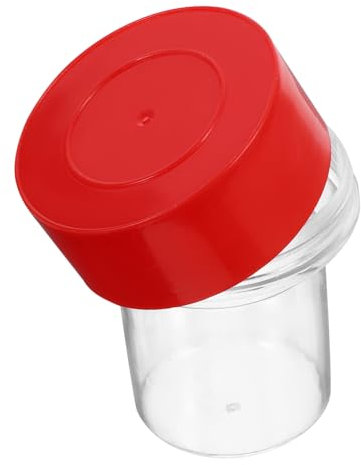 Lurrose Siegelbox Kunststoff-stempelhalter Rot Für Finanzstempel Behälter Mit Gewindeverschluss Kompakte Größe Einfacher Zugriff