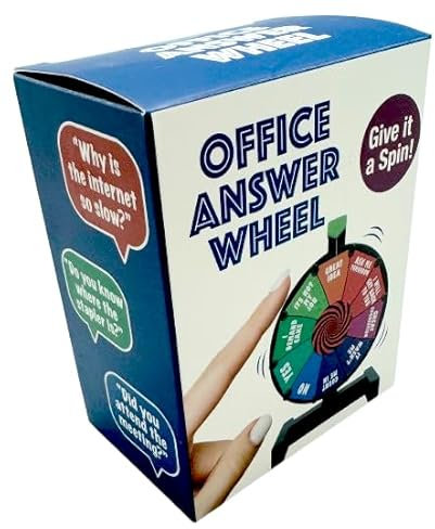 Diabolical DP1365 Office Answer Wheel - Secret Santa Gifts for Work Colleagues, Funny Boss Gifts, Work Colleague, Office Desk Accessories, Cool Office Gadgets