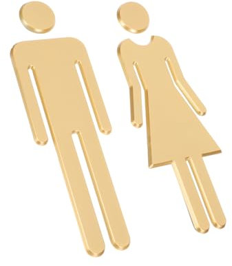 Cabilock Set Di 2 Cartelli Identificativi Per Wc Design Creativo Per Uomini E Donne Marcatori Identificativi Per Bagni