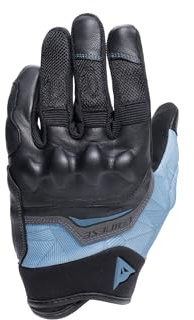 Dainese - Ermex-Handschuhe, Sommer-Motorradhandschuhe für Damen, atmungsaktiv mit Mesh-Einsätzen, Starren Knöchelprotektoren, Lederverstärkungen, Touchscreen, Schwarz und