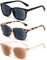 Fsread 3er-Pack Sonnenlesebrille Lesebrille Outdoor-Sonnenleser Getönte Lesehilfe Klassisch Retro Stil UV400 Schutz für Herren und Damen +2.0