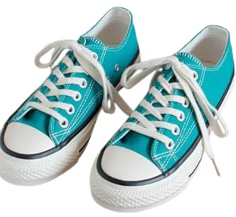 Women's Ladies Girls Canvas Low Top Lace Up Trainers Sneakers Pumps Plimsolls Size UK 3-8 (Turquoise, UK Footwear Size System, Adult, Women, Numeric, Medium, 7)