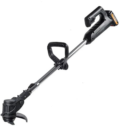 Billg Decespugliatore A Batteria 88v Tagliabordi A Batteria Decespugliatore Elettrico Regolabile E Maniglia Telescopica per Il Taglio di Giardini Prati E Terreni (Nero)