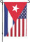 Bandera de Estados Unidos y Cuba para jardín, 30 x 45 cm, doble cara, pequeña, decorativa