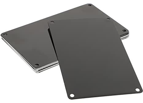 SOPOTUTU 10Pcs Engraving Door Plates Blank Aluminum Name Plates for Office Home Garden Smooth Rounded Edges Multi Use Wall Mount Signs Rustic Touch