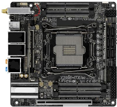 For X299E-ITX/ac Motherboard LGA 2066 Socket Supports Core X-Series Processor CPU X299 Quad DDR4 NVME M.2 For ASRock, for computers
