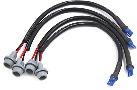 sourcing map 4Pcs T10 W5W Verlängerungskabel Verbindungskabel Lampen Innen Heller Sockel DE de