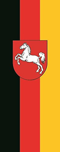 U24 Fahne Flagge Niedersachsen im Hochformat Premiumqualität 80 x 200 cm