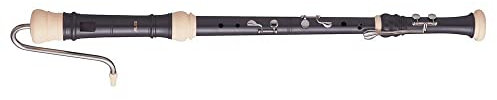 Aulos 700098 F-Bass Blockflöte Symphony Mod.533B barocke Griffw.braun, komplett mit Tasche, Tragschnur, Fettdose und Grifftabelle