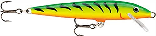 Rapala - Original Floater Angelköder - Angelzubehör aus Balsaholz - Süßwasser Spinnköder - Lauftiefe 0.9-1.5m - Fischköder 5cm, 3g - Hergestellt in Estland - Firetiger