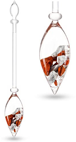 VitaJuwel FITNESS Edelsteinphiole mit Roter Jaspis, Magnesit & Bergkristall für Willenskraft und Stärke