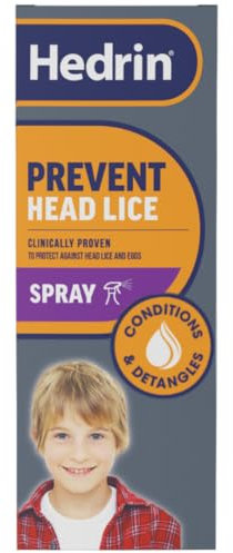 Hedrin Prevent Headlice 200ml Spray - Nit Protection Treatment, Detangles and Conditions, Clincally Tested Convenient Leave in Spray