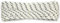Corderie Italiane 006001706 Treccia mare corda multiuso giardino e fai da te, stabilizzato ai raggi U.V. resistente a intemperie e agenti atmosferici, 5 mm, 30 mt, colore bianco con spia blu
