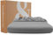 bo&button® Mako Satin Spannbettlaken | Echte Bio Luxusqualität | ALLE GRÖßEN für Matratzen & Boxspringbett Topper | 100% Baumwolle, GOTS & Fairtrade | 90x200 cm, 30 cm Höhe, Stone Grau