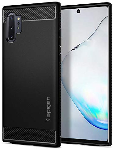 Spigen Rugged Armor Case Compatible with Note 10 Plus - Matte Black