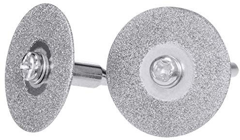 Utoolmart 10 Stück 60 mm Diamanttrennscheiben Trennscheiben mit 2 Stück Dornen für Drehwerkzeug