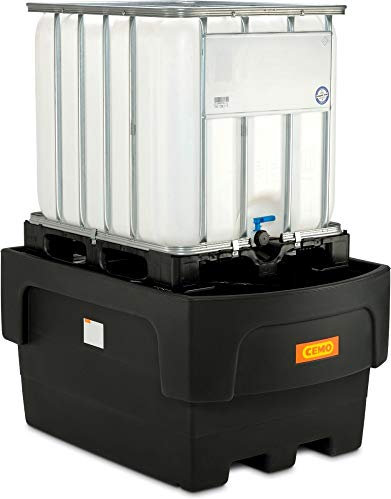 IBC-Auffangwanne PE 1100-C/1 mit Abfüllvorsatz mit Stützkreuz