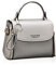 NICOLE & DORIS Tasche Damen Klein Crossbody Tasche PU Leder Tasche Umhängetasche Trendy Handtasche mit abnehmbaren Schulterriemen Hellgrau