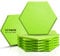 Sonic Acoustics 12 Pack Hexagon Acoustic Panels, 14 X 12 X 0.4 High Density Sound Absorbing Panels Sound Proof Insulation Beveled Edge Studio Treatment Tiles-Green