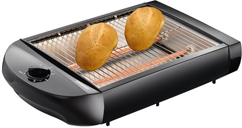 Melissa 16140145 Flachtoaster Tischröster Bunwarmerbereiten Sie leckere Toasts oder Sandwichtoastscheiben vor oder backen knusprige Brötchen auf. Auch für Baguettes oder Flutes (längere Brötchen) se
