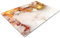 Glass Chopping Board 50 x 40 | Kitchen Worktop Protector | Multifunctional Cutting Board | Work Top Savers | Kitchen Accessories | Extra Large | Marble Effect Orange White