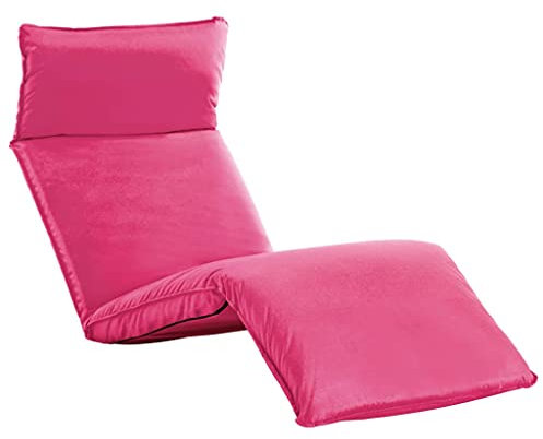 vidaXL Chaise Longue Pliante en Tissu Oxford Rose