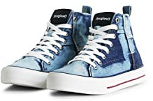 Desigual Damen Shoes_BETA_TRAVEL Patch 5006 Jeans Sneaker, Blue, 36 EU