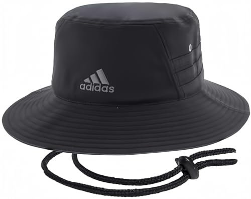 adidas Victory Bucket Hat Lightweight Moisture Wicking UPF 50 Sun Hat Fishing Camping (Black)
