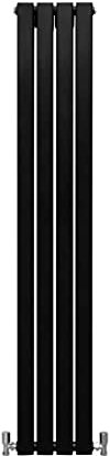 Radiatori Termosifoni in Acciaio Calorifero a Doppio Strato a Pannelli Piatti Riscaldamento Centralizzato Colonna Termosifone Orizzontale Radiatore a Parete - Nero Opaco - 160 x 28 cm