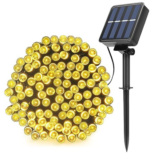 Solar String Lights, 72ft 200 LED Outdoor String Solar Powered Fairy Lights Waterproof 8 Modes Garden Decorative Lights for Garden, Yard, Home, Tree, Patio, Party, Wedding