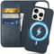 SHIELDON Case for iPhone 15 Pro 6.1, Genuine Leather Detachable 2 in 1 Wallet with [Card Holder][Kickstand][RFID Blocking] Magnetic Shockproof Flip Case Compatible with iPhone 15 Pro 5G - Navy Blue