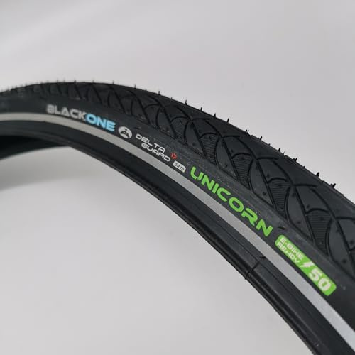 Ortem Reifen Unicorn 28 Zoll | 28x1.40 | 28 x 1 5/8 x 1 3/8 | 37-622 | 5 mm Pannenschutz & Reflex + DV Schlauch E-Bike Mantel Decke Fahrrad Trekking City Bike Schläuche
