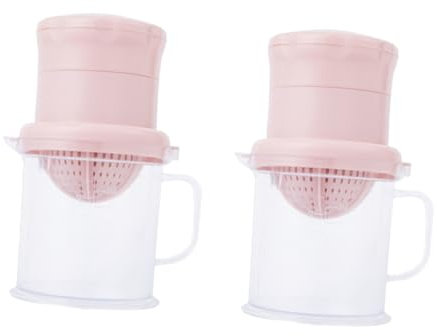 OUNONA 2pcs Hand Press Fruit Juicer Cold Press Juicer for Kitchen Mini Fruit Squeezing Machine Easy to Use and Clean