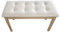 DRYIC Piano Bench, Duo Piano Chair with Faux Leather Upholstery and Wood Frame, Button Tufted Keyboard Bench (white)