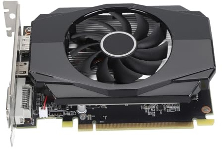 Yanmis Carte Graphique RX 550 D5, 128 Bits 4 Go GDDR5 1183/6000 MHz, Carte Graphique de Jeu PCI Express 3.0, DP1.4 HDR HD DVI D avec Ventilateur de Refroidissement pour Bureau et Jeux