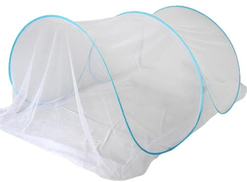 Zanzariera per letto, baldacchino pieghevole, senza fondo e cerniera, rete antimosche, rete antimosche regolabile per cabina spaziale, zanzariere da viaggio portatili