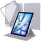 CACOE 360 Hülle für iPad Air M3/ M2 11 Zoll Air 6 2024 / iPad Air 5 2022 / Air 4 2020 Hülle 10,9 Zoll mit Stifthalter Grad Drehung Stoßfeste Schutzhülle mit Transparenter Hartschale, Hellgrau