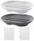 2 Portasapone in Silicone Con Fori - Rete in Schiuma Bianca, Ovale, 2 Pezzi - Adatto per Cucina e Bagno