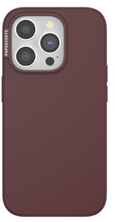 PopSockets iPhone 15 Pro Hülle kompatibel mit MagSafe, Handyhülle für iPhone 15 Pro, kabellos aufladbar, nur Hülle, Süßer Oxblood