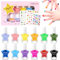 wakaniya Kids Nail Polish Set for Girls, Non Toxic Low Odor Water Base Nail Polish with Stickers, 12 Rainbow Colors Quick Drying Peel off Nail Varnish Kit for Kids Toddlers 3+