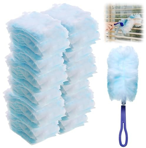 Ninnyi 30PCS Dust Magnet Refills with Handle, Duster Refill for Flash Pledge and Swiffer