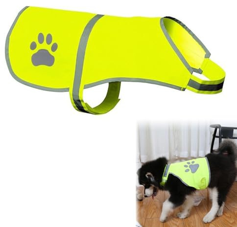 Gilet Réfléchissant pour Chien,Chiens Sécurité Harnais Vestes,Vêtements Petit Grands Chiens Gilet de Sécurité Réfléchissant,Haute Visibilité,pour Promenades Nocturnes Activités Extérieures,Taille(XXL)