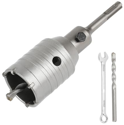 SUQIN Carotatrice A Tazza Per Muro Ø 45mm Con Adattatore SDS PLUS 110 mm E Punta Centraggio 8 mm x 110 mm,Sega A Tazza Per Calcestruzzo,Frese Carotatrici a Tazza per Muri Calcestruzzo Cemento