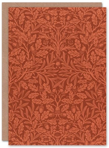 Artery8 William Morris Art Card Acorns and Oak Leaves Pattern