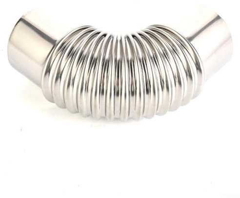 Estufa de 90 grados, codo de acero inoxidable, extensión de chimenea para tienda de campaña al aire libre, ventilación de escape de estufa de leña (80 mm)