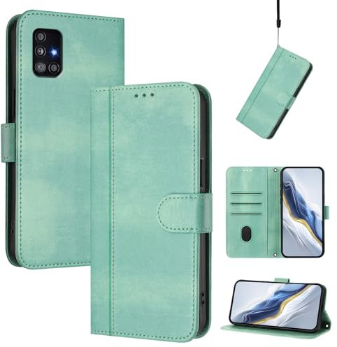FCAXTIC Hülle für Samsung Galaxy A51 4G Hülle, PU Leder Handyhülle mit Magnet, Klappbar Tasche Klapphülle Kartenfach Standfunktion Schutzhülle für Galaxy A51 4G, Hellgrün