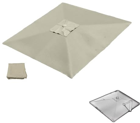 HULKAY 250x250cm Tela De Repuesto para Sombrilla En Voladizo, Cubierta De Repuesto para Sombrilla De Patio, Paño De Repuesto para Sombrilla 8 Varillas